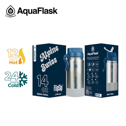Bouteilles d'eau AquaFlask Kids FlipSip 414 ml (14 oz)