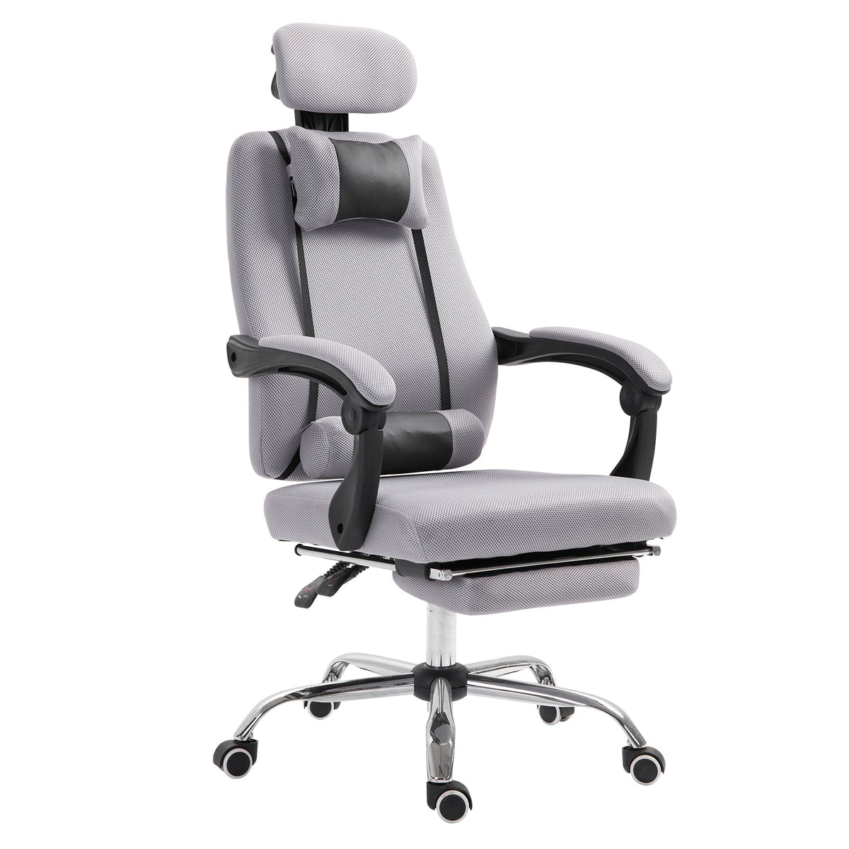 Brady Ergonomic Executive High Back Office Chair with Footrest and Lumbar Support-Grey