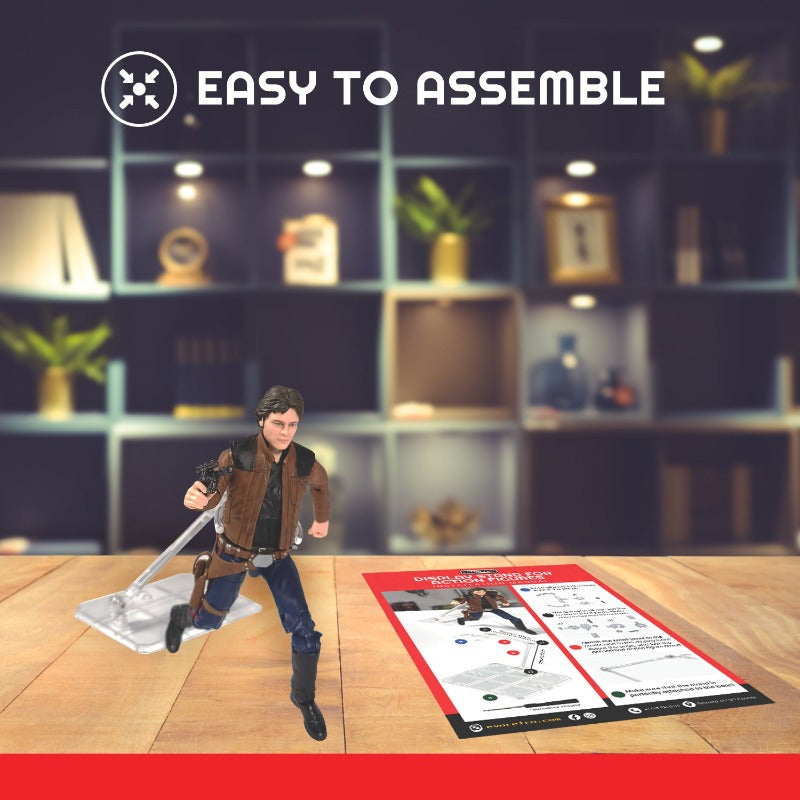 EVORETRO Articulated Plastic Stands for 3.75 and 6 Inches Action Figure