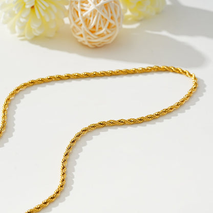 BALHAM Gold: Rope Chain Textured Necklace