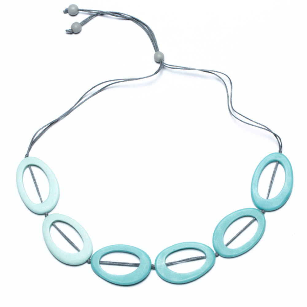 Resin Two Tone Hoop Necklace