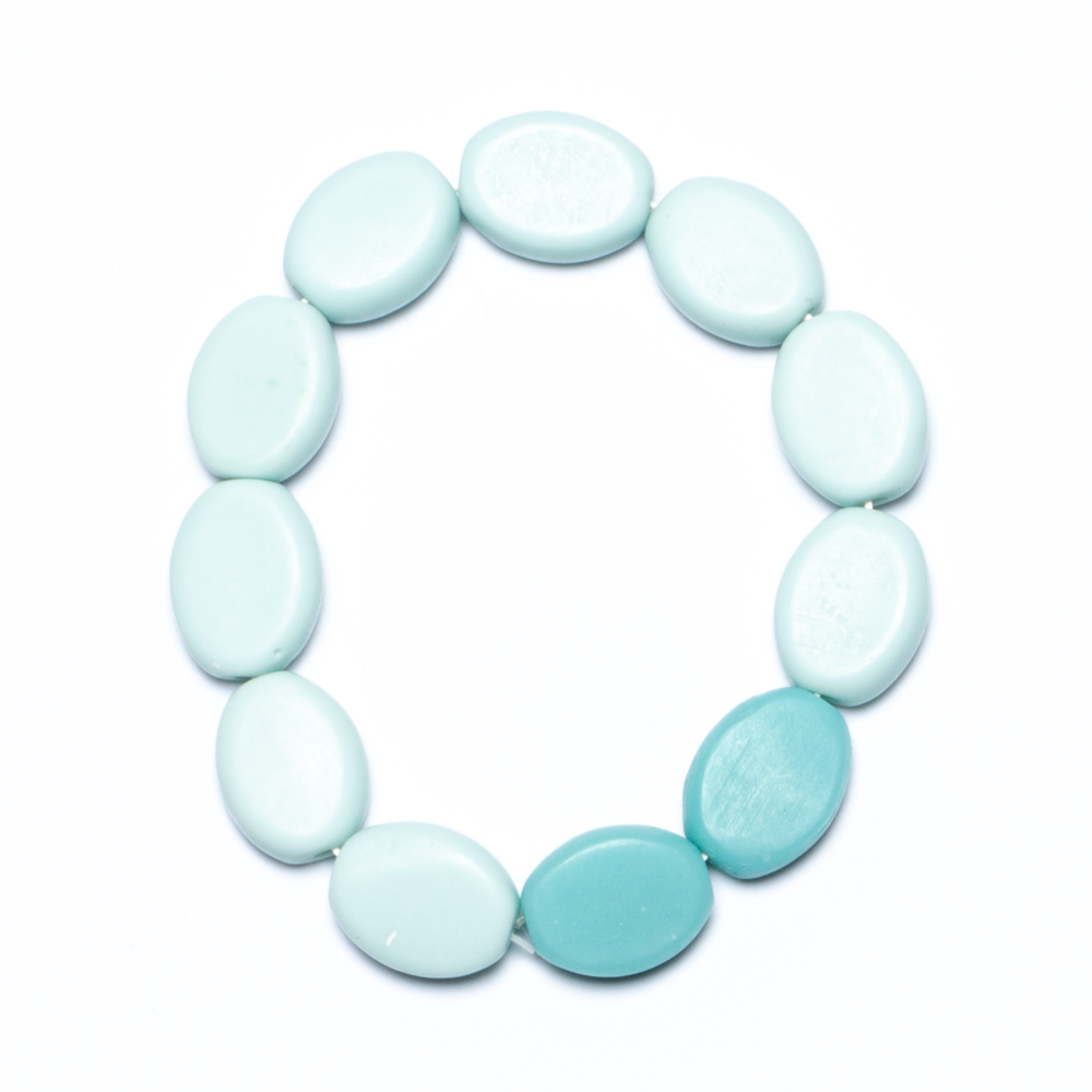 Bracelet élastique bicolore en résine