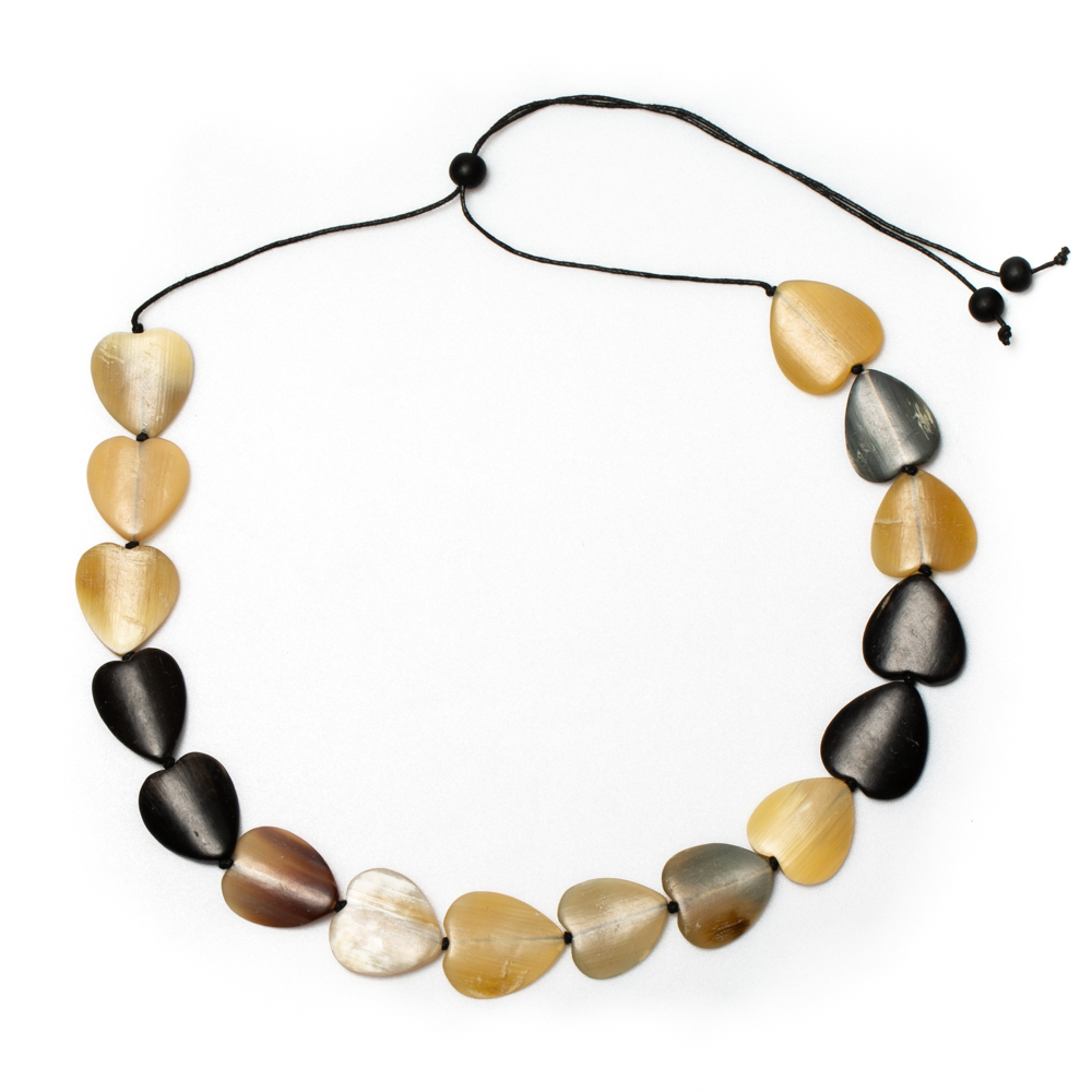 Collier simple Cœur en corne