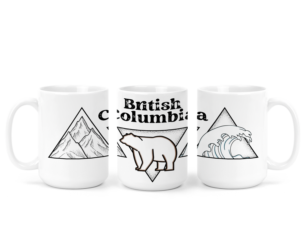 Mug en céramique triangle de la Colombie-Britannique | Mug BC