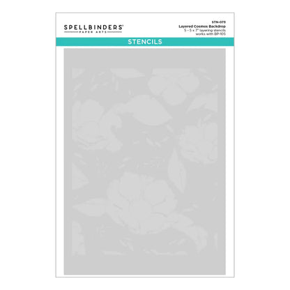 Lot Pochoir et Impression Mieux Presser Cosmos de la Collection Pressed Posies