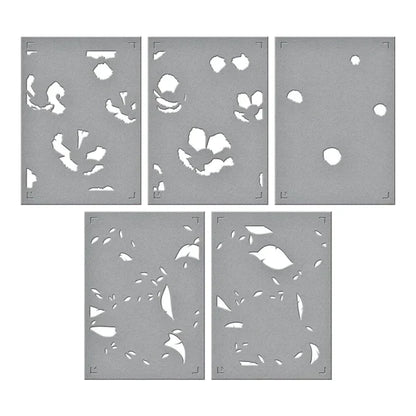 Lot Pochoir et Impression Mieux Presser Cosmos de la Collection Pressed Posies