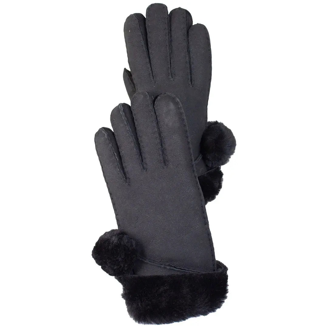 Gants en peau de mouton mérinos cousus main à pompons BOL pour femme