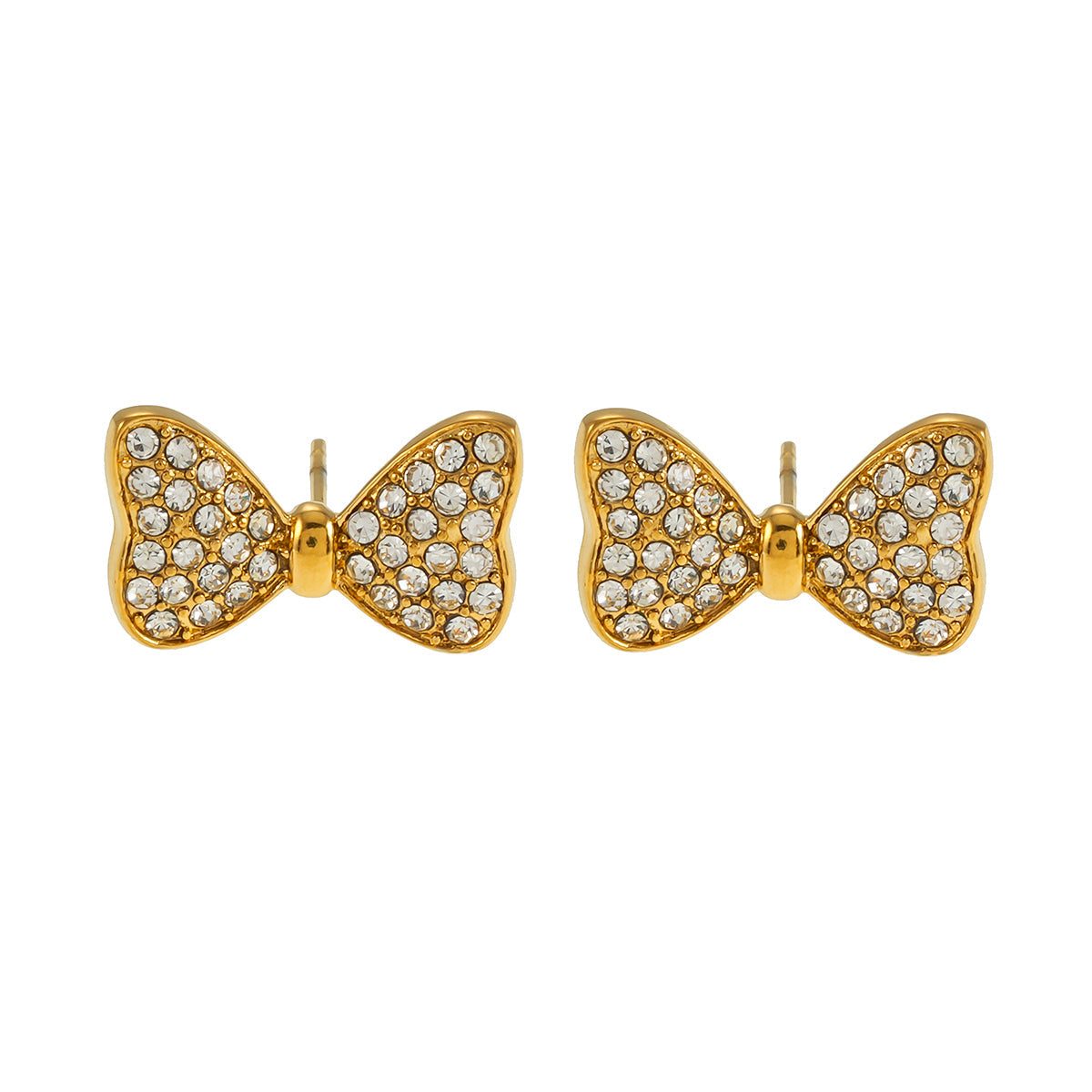 BOWEN : boucles d'oreilles clous en forme d'arc avec oxyde de zirconium (CZ) serti.