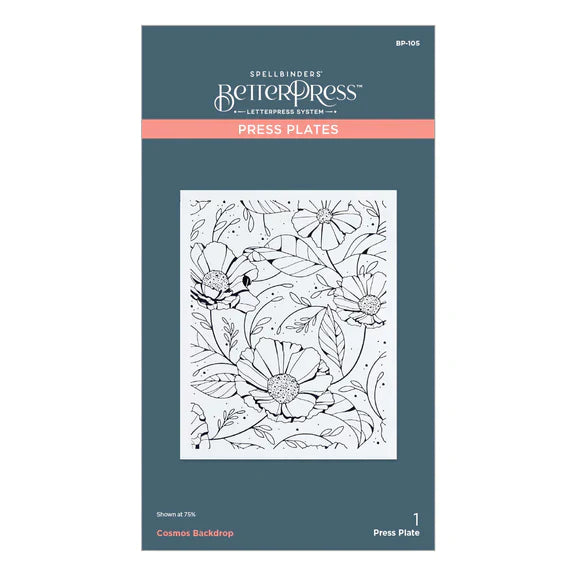 Lot Pochoir et Impression Mieux Presser Cosmos de la Collection Pressed Posies