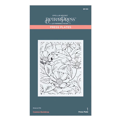 Lot Pochoir et Impression Mieux Presser Cosmos de la Collection Pressed Posies