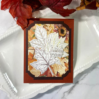 Plaque de presse et matrices Feuilles d'automne de la collection BetterPress Automne