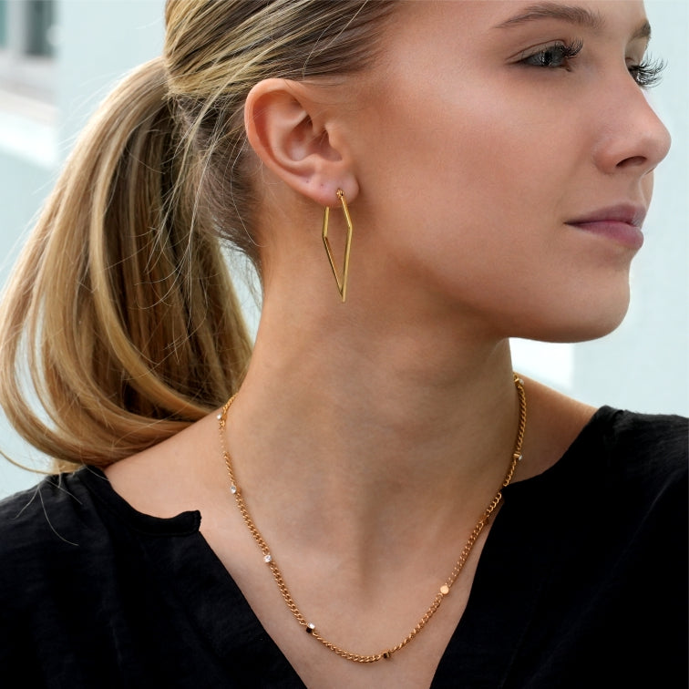 Style PENIQUIK: Collier chaîne à perles en zircone
