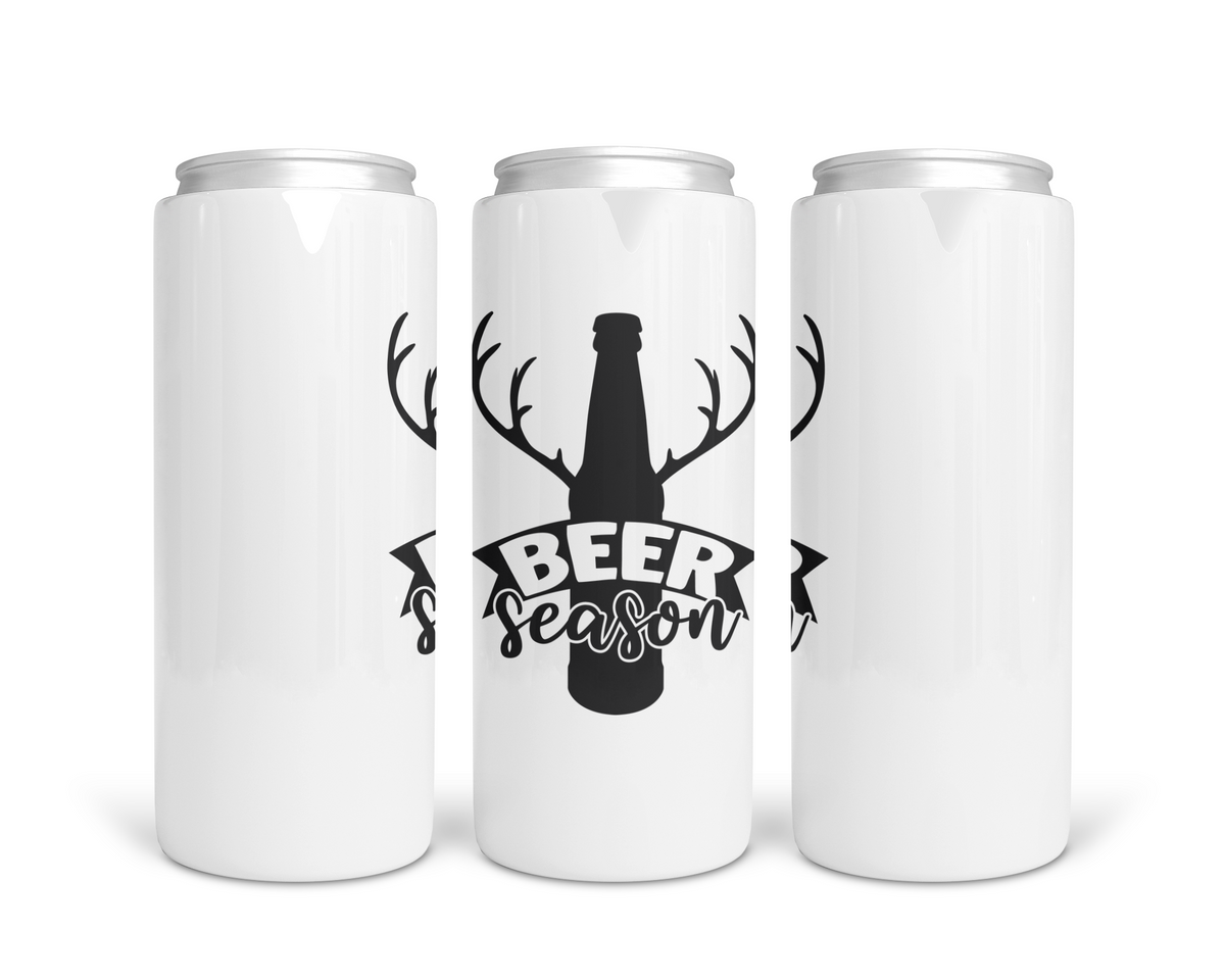 Koozie isotherme en acier inoxydable pour canette haute « Beer Season »