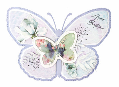 SL Matrice de Découpe Grande Carte Papillon Papillon Épanoui 200x140x1mm 6 PC nr.488