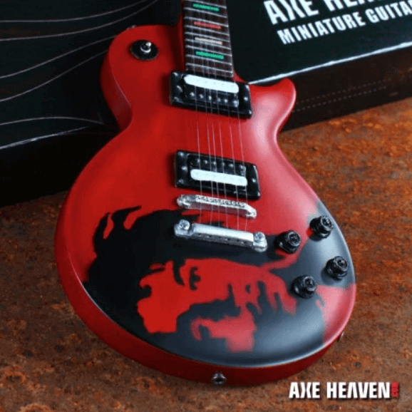Miniature de guitare Bob Marley signature « One Love » (objet de collection)