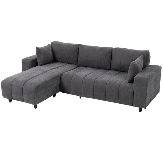 Wilshere Reversible Sectional with Changeable Chaise-Grey