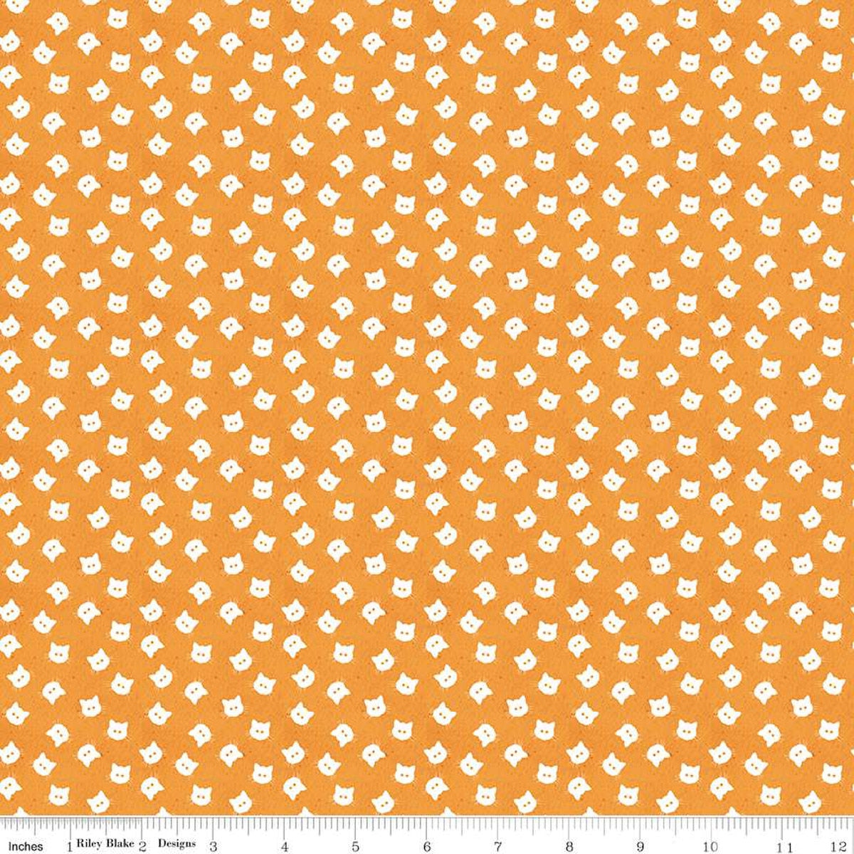 Riley Blake - Costume Maker's Act II - Scaredy Cat Buttons Orange - C16008-ORANGE