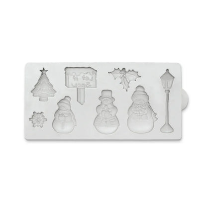 Moule en silicone miniature « Let it Snow »
