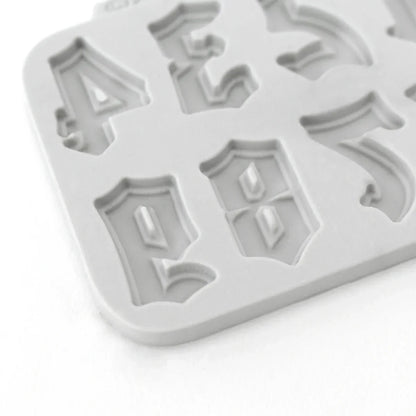 Moule en silicone chiffres police gothique
