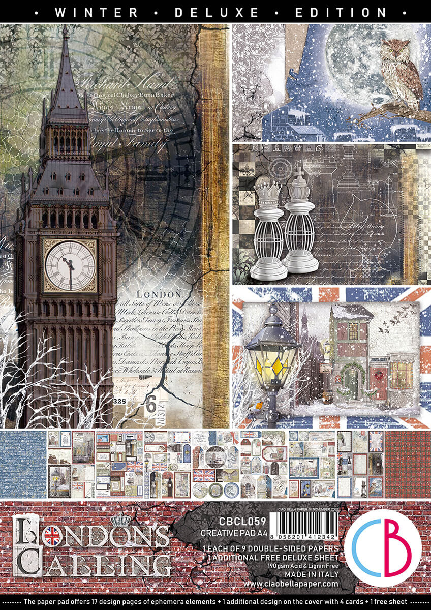 London's Calling Blocs Créatifs A4 9/Paquet + 1 feuille deluxe offerte