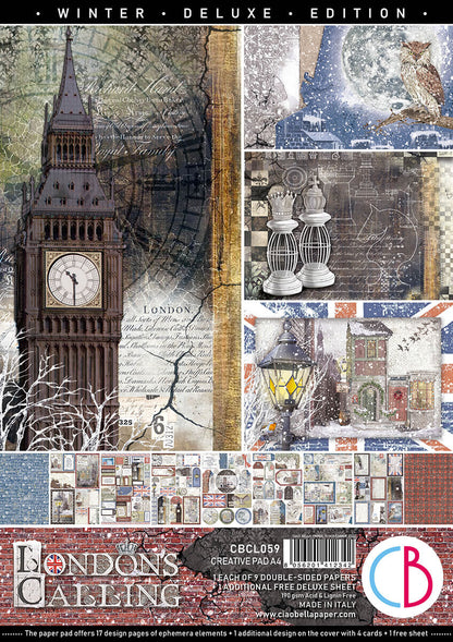 London's Calling Blocs Créatifs A4 9/Paquet + 1 feuille deluxe offerte