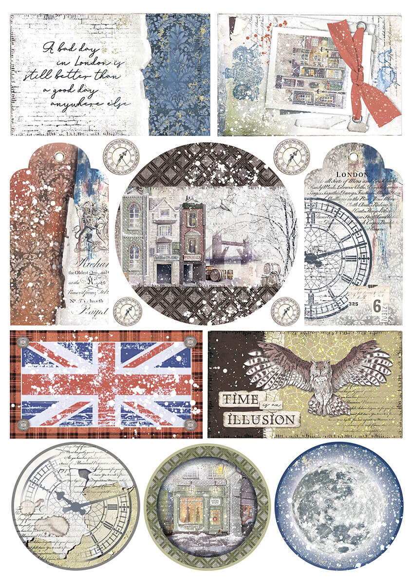 London's Calling Blocs Créatifs A4 9/Paquet + 1 feuille deluxe offerte