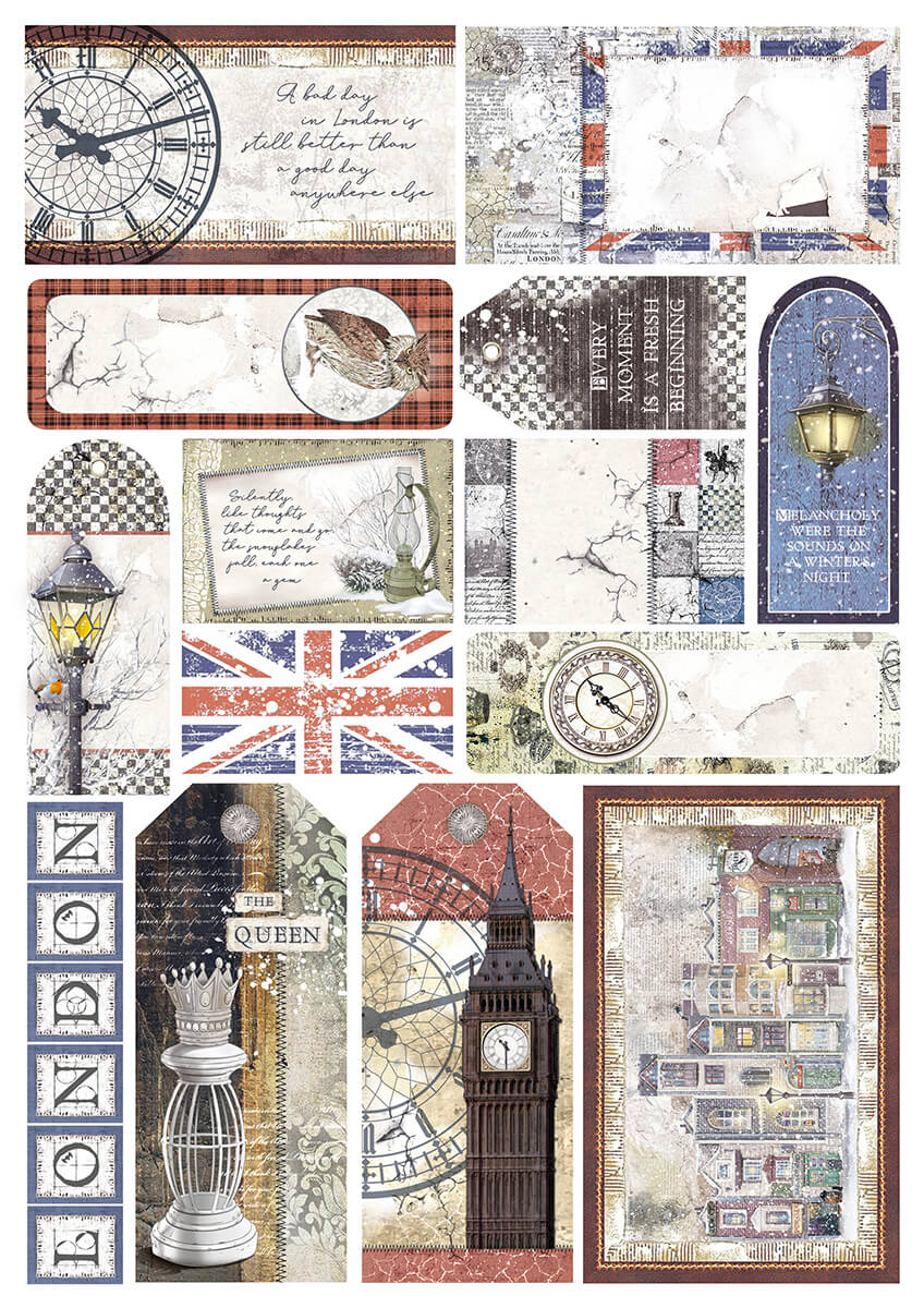 London's Calling Blocs Créatifs A4 9/Paquet + 1 feuille deluxe offerte