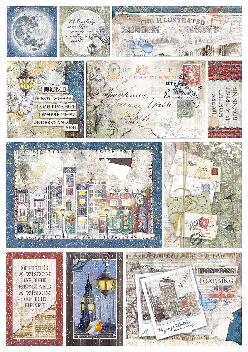London's Calling Blocs Créatifs A4 9/Paquet + 1 feuille deluxe offerte