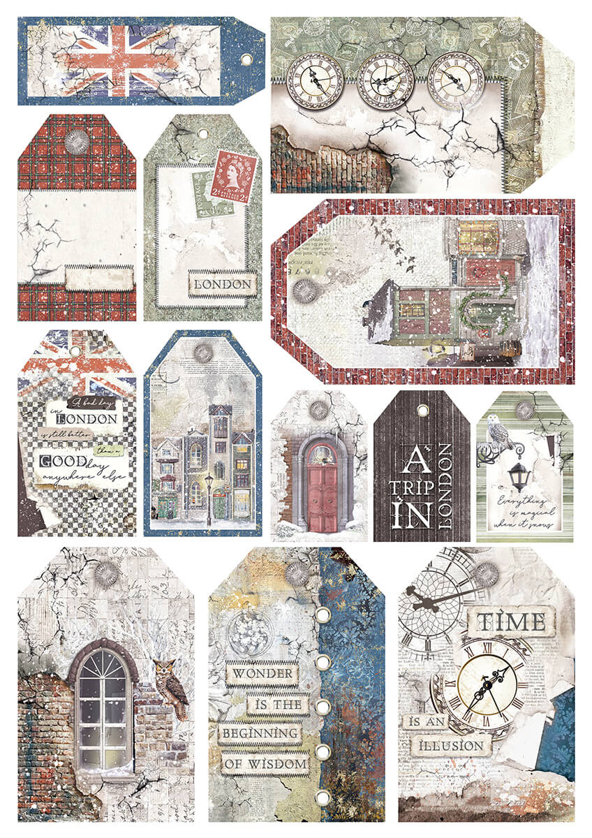 London's Calling Blocs Créatifs A4 9/Paquet + 1 feuille deluxe offerte