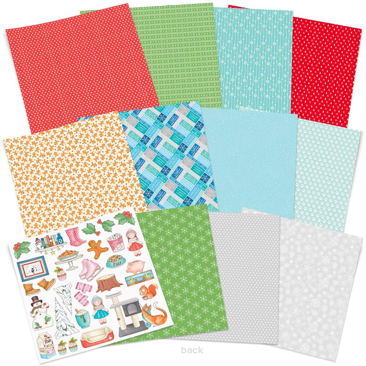Bloc de papier Ciao Bella Zoe & Ziggy 12"x12" 12 feuilles/paquet