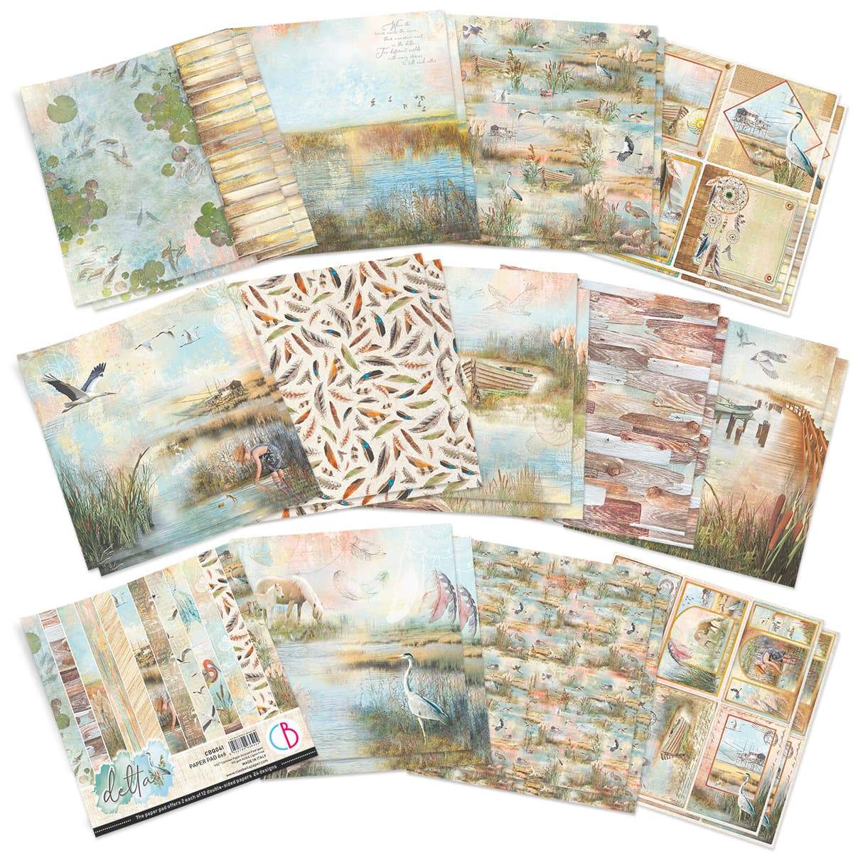 Ciao Bella Delta Paper Pad 15x15cm 24 feuilles/paquet