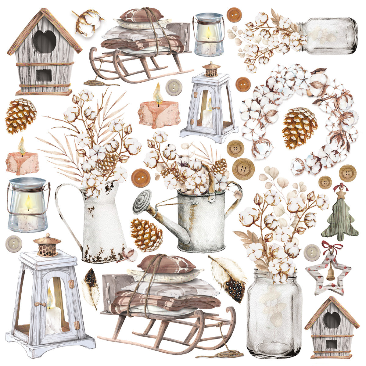 Bloc Cozy Moments 15,2x15,2 cm 24 feuilles/paquet