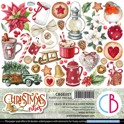 Bloc de papier Noël 15x15cm 24 feuilles/paquet
