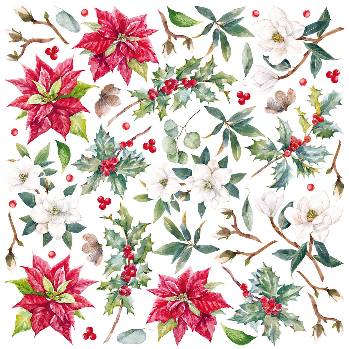 Bloc de papier Noël 15x15cm 24 feuilles/paquet