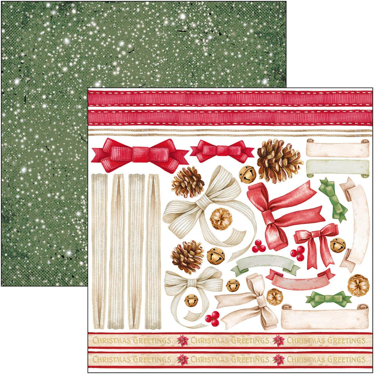 Bloc de papier Noël 15x15cm 24 feuilles/paquet