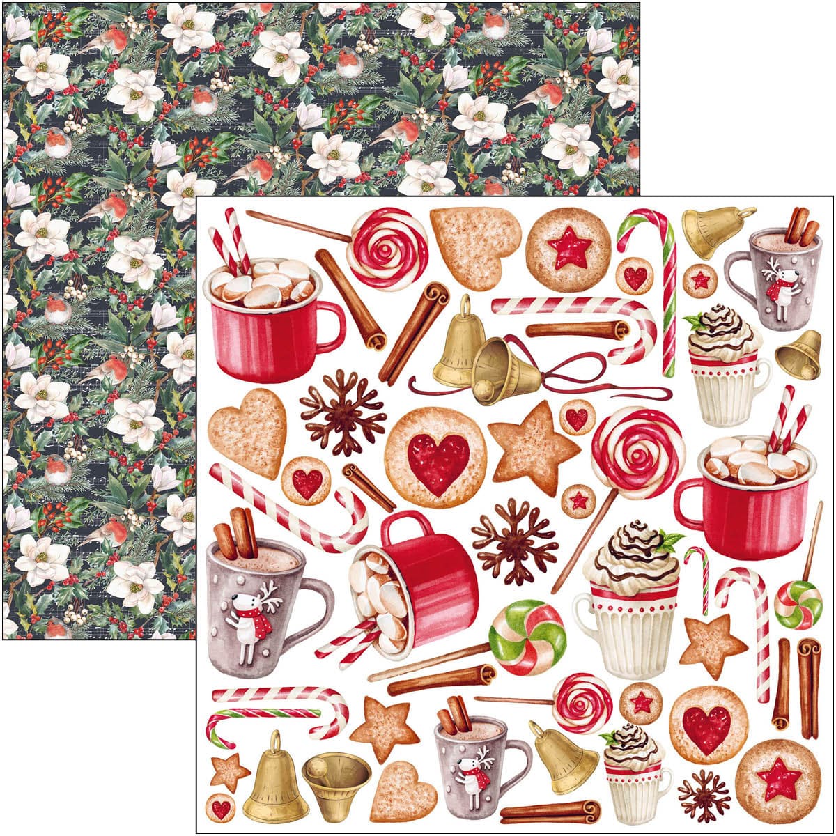 Bloc de papier Noël 15x15cm 24 feuilles/paquet