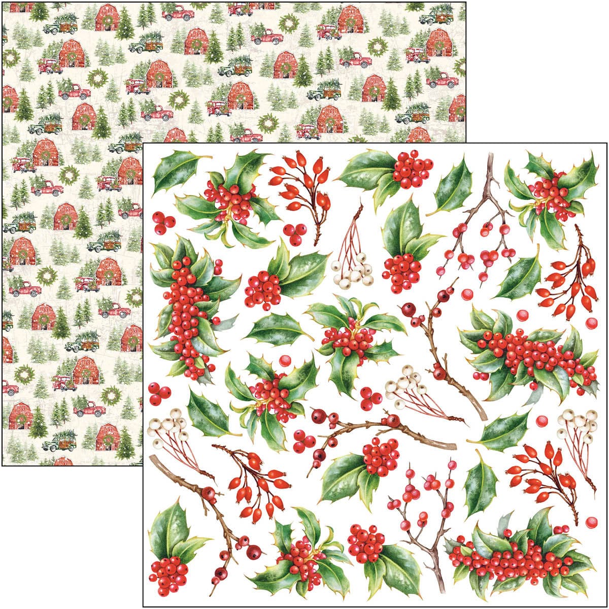 Bloc de papier Noël 15x15cm 24 feuilles/paquet