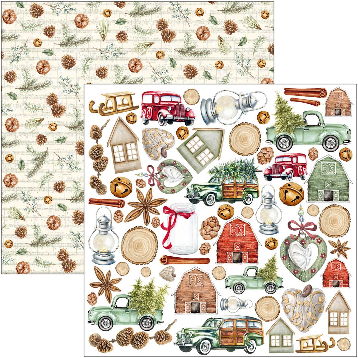 Bloc de papier Noël 15x15cm 24 feuilles/paquet