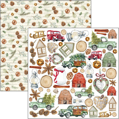 Bloc de papier Noël 15x15cm 24 feuilles/paquet
