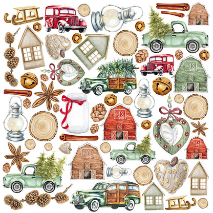 Bloc de papier Noël 15x15cm 24 feuilles/paquet