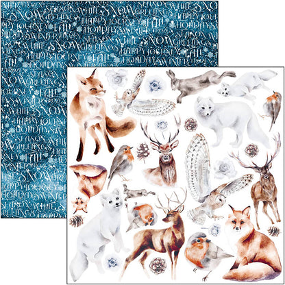 Ciao Bella Winter Journey Bloc de Papiers à Découper 15x15cm 24 Feuilles/Paquet