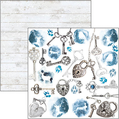 Ciao Bella Winter Journey Bloc de Papiers à Découper 15x15cm 24 Feuilles/Paquet
