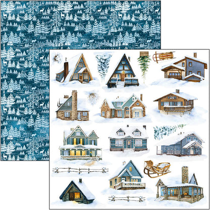 Ciao Bella Winter Journey Bloc de Papiers à Découper 15x15cm 24 Feuilles/Paquet