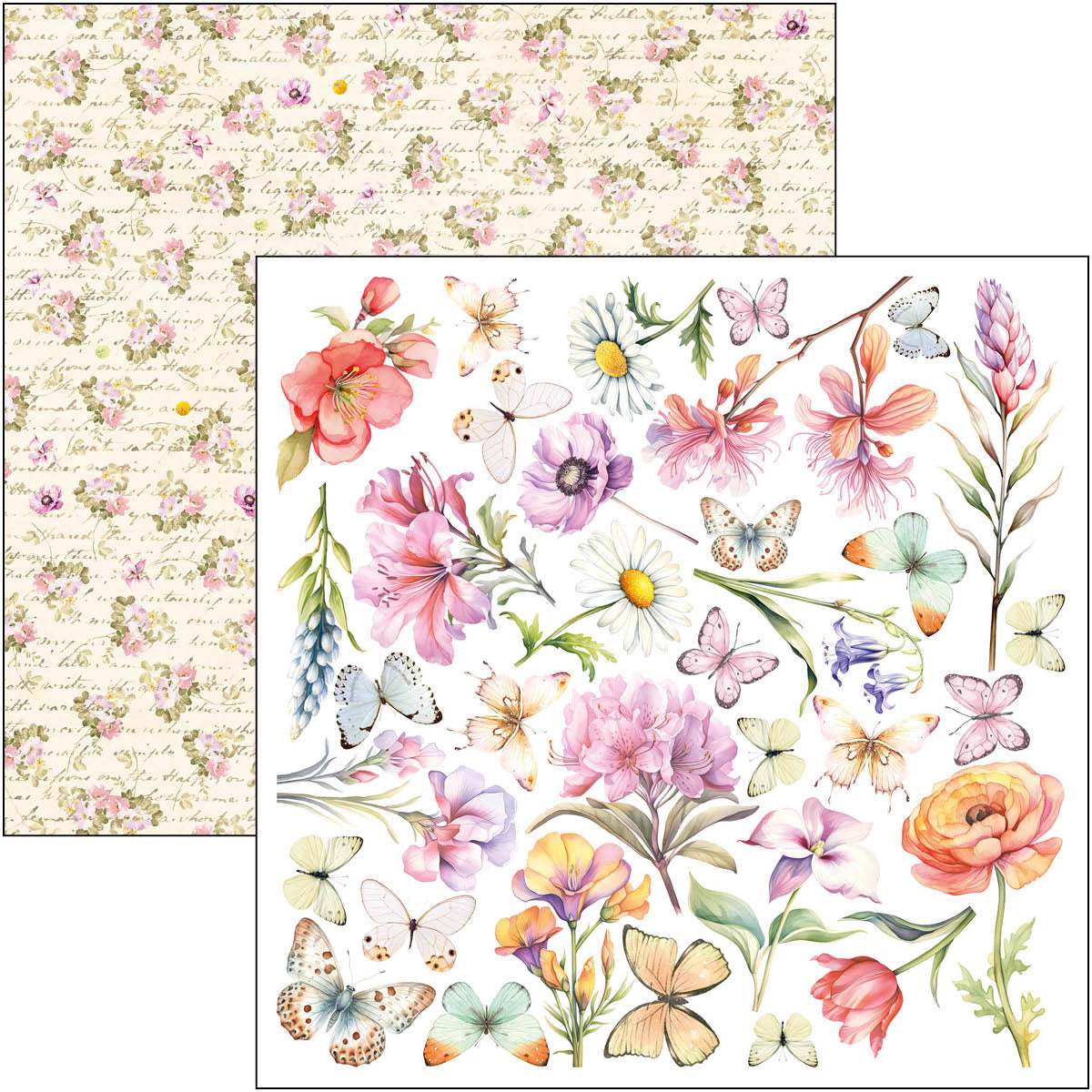 Bloc de découpes « Flower Shop » 15 x 15 cm 24 feuilles/paquet