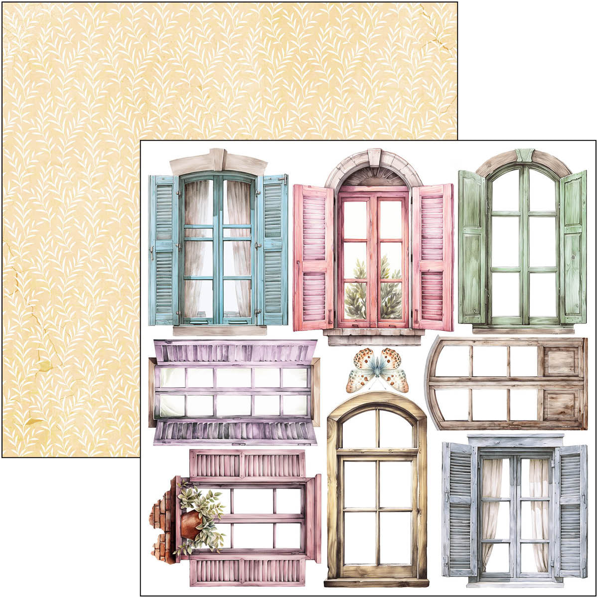 Bloc de découpes « Flower Shop » 15 x 15 cm 24 feuilles/paquet
