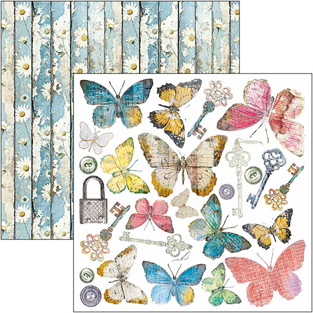 Bloc de papier découpé Majestic Dream 15x15cm 24 feuilles
