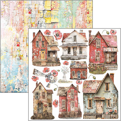 Bloc de papier découpé Majestic Dream 15x15cm 24 feuilles