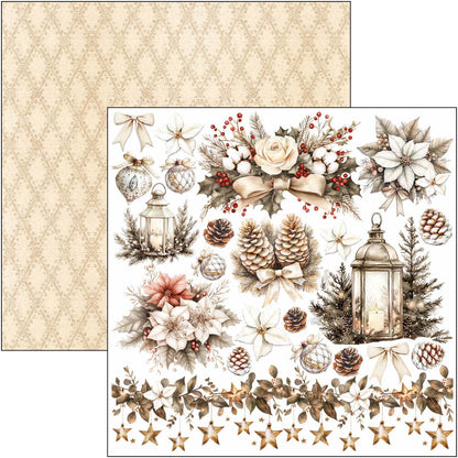 Bloc de découpes manuelles saison hiver 15,2x15,2 cm 24 feuilles/paquet