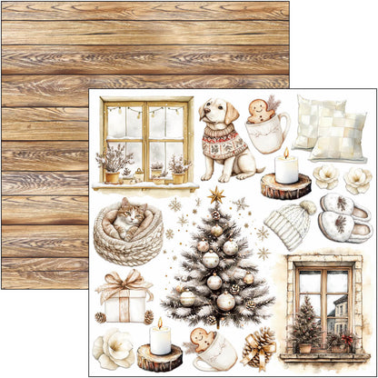Bloc de découpes manuelles saison hiver 15,2x15,2 cm 24 feuilles/paquet
