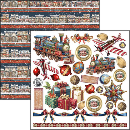 Bloc de papiers à découper Toy Shop 15x15cm 24 feuilles/paquet